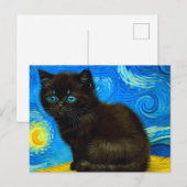 Van Gogh Stijl Sterrennacht Briefkaart (Voorkant / Achterkant)