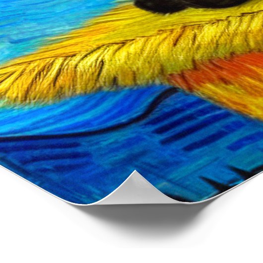 Van Gogh Stijl Sterrennacht Poster (Hoek)