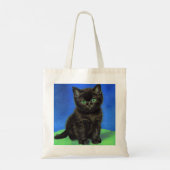 Van Gogh Stijl Zwart Kitten Tote Bag (Achterkant)
