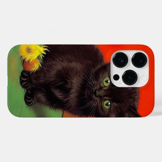 Van Gogh Stijl Zwarte Kat Case-Mate iPhone Case (Achterkant (horizontaal))