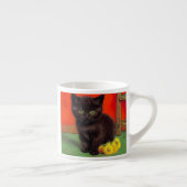 Van Gogh Stijl Zwarte Kat Espresso Kop (Rechts)