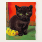 Van Gogh Stijl Zwarte Kat Planner (Achterkant)