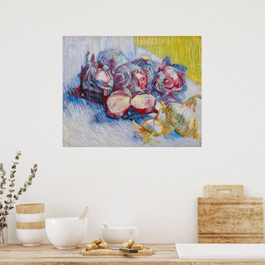 Van Gogh Still Life with Cabbages and Onions Poster (Keuken)