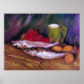 Van Gogh Still Life with Mackerel Lemon Tomato Poster (Voorkant)