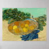 Van Gogh still Sinaasappels Lemons Old Art Poster (Voorkant)