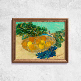 Van Gogh still Sinaasappels Lemons Old Art Poster