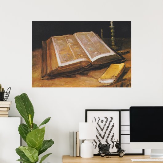 van Gogh Stilleven met bijbel Poster (Thuiskantoor)