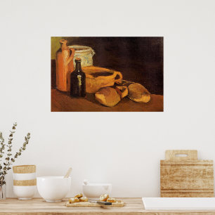 Van Gogh - Stilleven met klompen en potten Poster