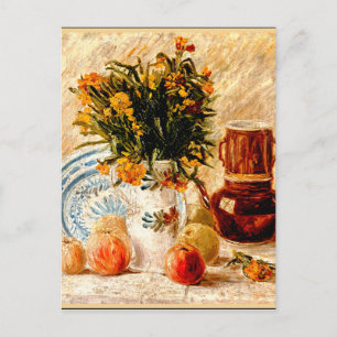 Van Gogh - Stilleven met koffiepot en bloemen Briefkaart