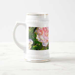 Van Gogh Stilleven met roze rozen Bierpul