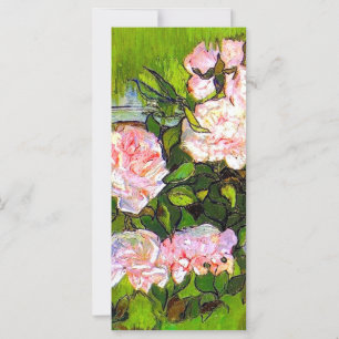 Van Gogh Stilleven met roze rozen Kaart
