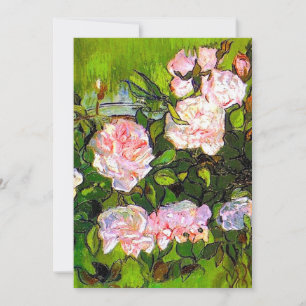 Van Gogh Stilleven met roze rozen Kaart