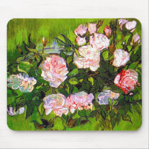 Van Gogh Stilleven met roze rozen Muismat