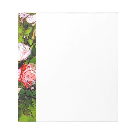Van Gogh Stilleven met roze rozen Notitieblok (Voorkant)