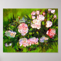 Van Gogh Stilleven met roze rozen