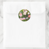 Van Gogh Stilleven met roze rozen Ronde Sticker (Tas)