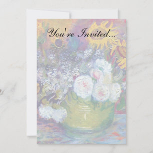 Van Gogh - Stilleven met rozen en zonnebloemen Kaart