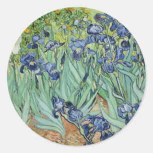 Van Gogh Stilleven: vaas met irissen Ronde Sticker