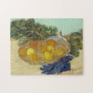 Van Gogh Stilleven van Sinaasappels Citroenen Blau Legpuzzel