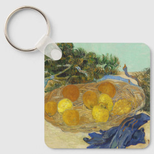 Van Gogh Stilleven van Sinaasappels Citroenen Blau Sleutelhanger