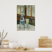 Van Gogh - Stilstaand levensglas van Absinthe en C Poster (Keuken)