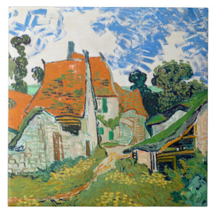 Van Gogh - Straat in Auvers-sur-Oise Keramische Te Tegeltje