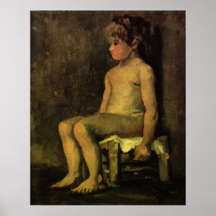 Van Gogh; Studie van een meisje, zittend, Portret Poster