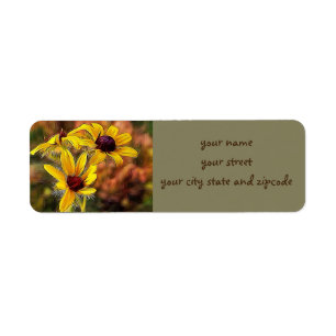 Van Gogh Style Black Eyed Susan Flowers Etiket