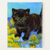 Van Gogh Style Chat avec tournesol (Dos)