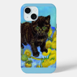 Van Gogh Style Chat avec tournesol