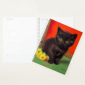 Van Gogh Style Chat noir (Devant avec enveloppe)