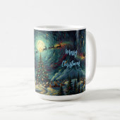 Van Gogh Style Christmas Coffee Mug Santa Sleigh (Devant droit)