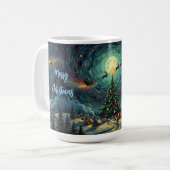 Van Gogh Style Christmas Coffee Mug Santa Sleigh (Devant gauche)