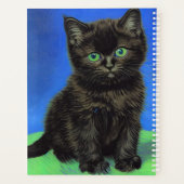 Van Gogh Style Kitten noir (Dos)