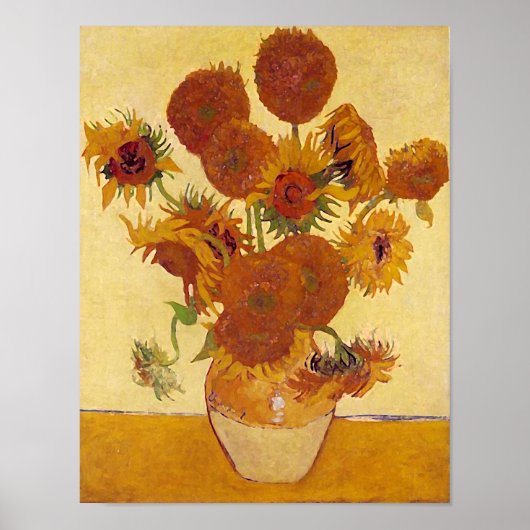 Van Gogh Sunflower (F454) fijne kunst Poster (Voorkant)