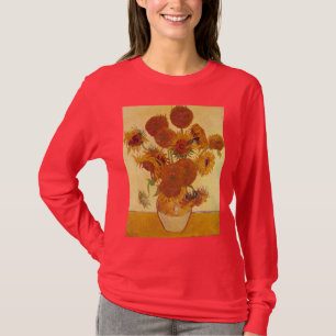 Van Gogh Sunflower (F454)  fijne kunst T-shirt
