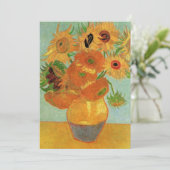Van Gogh Sunflower Faire-part de mariage (Debout devant)