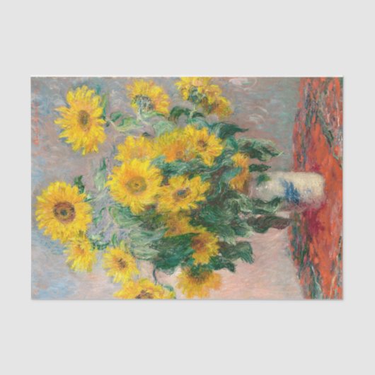 Van Gogh Sunflower Flowers Ontmanteling ontkoppeli Tissuepapier (Voorkant)