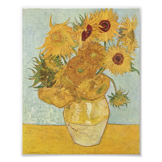 Van Gogh Sunflower Foto Afdruk (Voorkant)