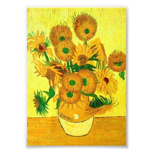 Van Gogh Sunflower Foto Afdruk (Voorkant)