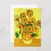 Van Gogh Sunflower Informatiekaartje (Voorkant / Achterkant)