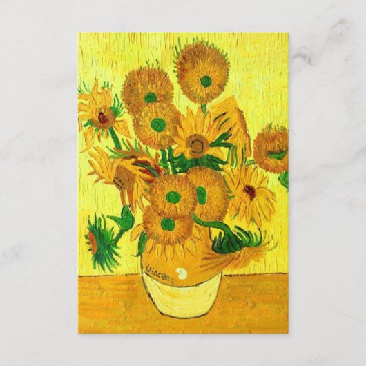 Van Gogh Sunflower Informatiekaartje (Voorkant)