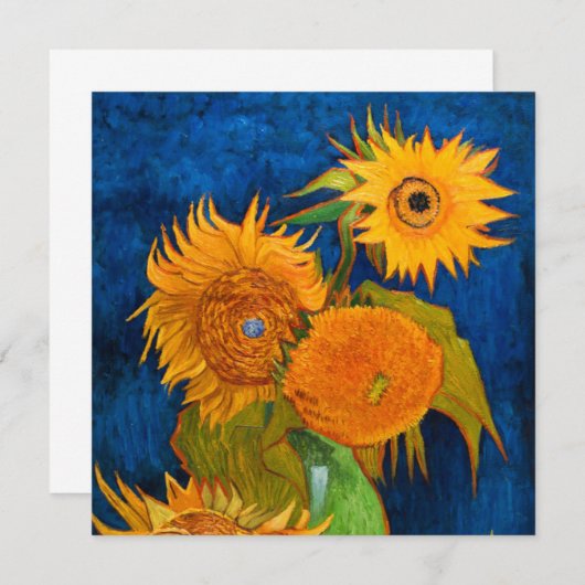 Van Gogh Sunflower Kaart (Voorkant / Achterkant)