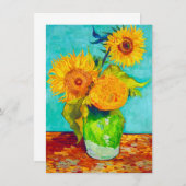 Van Gogh Sunflower Kaart (Voorkant / Achterkant)