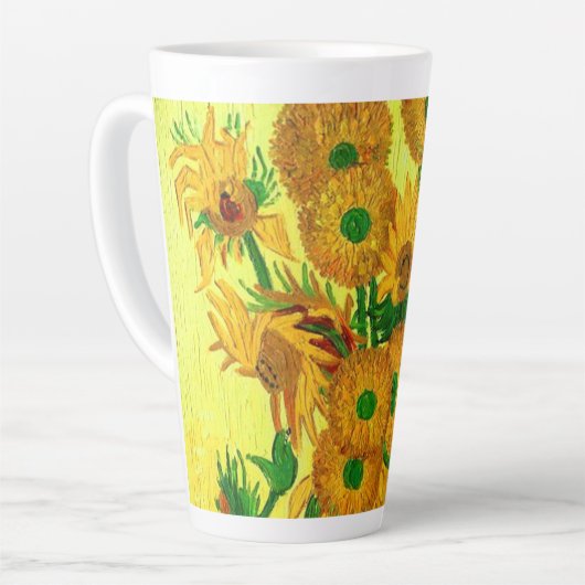 Van Gogh Sunflower Latte Mok (Linkerhoek)