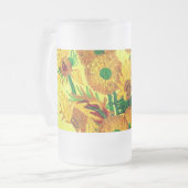 Van Gogh Sunflower Matglas Bierpul (Voorkant links)
