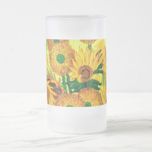 Van Gogh Sunflower Matglas Bierpul (Center)