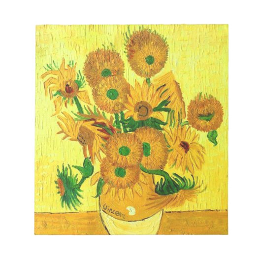 Van Gogh Sunflower Notitieblok (Voorkant)