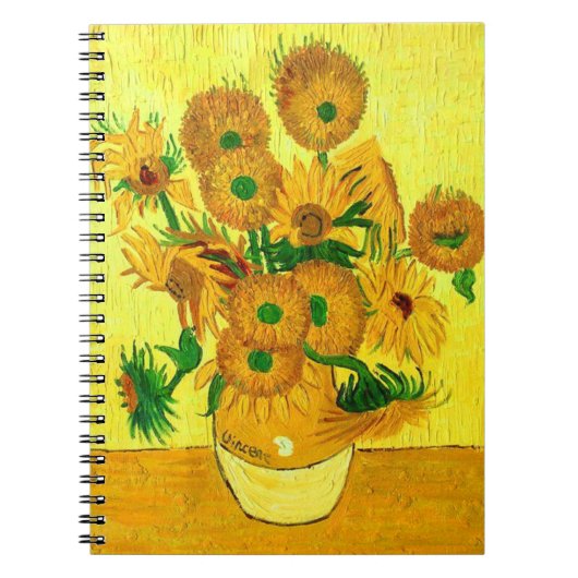 Van Gogh Sunflower Notitieboek (Voorkant)