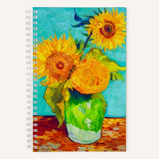 Van Gogh Sunflower Notitieboek (Voorkant)